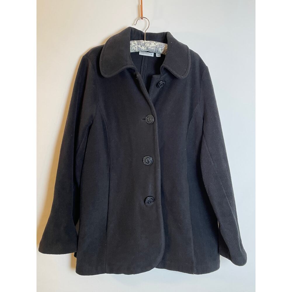 Susan Graver Coat‎ - Size L - Cozy with Fun Buttons